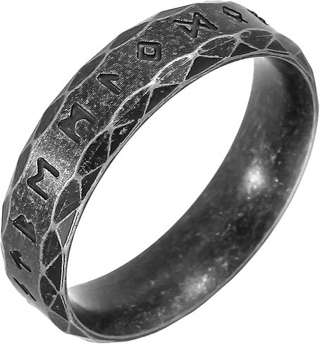 Nanafast Viking Rings for Men, Women Silver/Black/Vintage Stainless Steel Norse Rings for men, Runes Viking Ring Bands for Men in Saudi Arabia