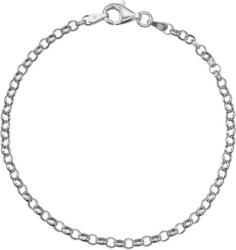 بلينغ فور يور باك الصلبة 925 الفضة الاسترليني 3.2 ملم الإيطالية جولة رولو كابل ربط سلسلة خلخال 9 "- 10" in Kuwait