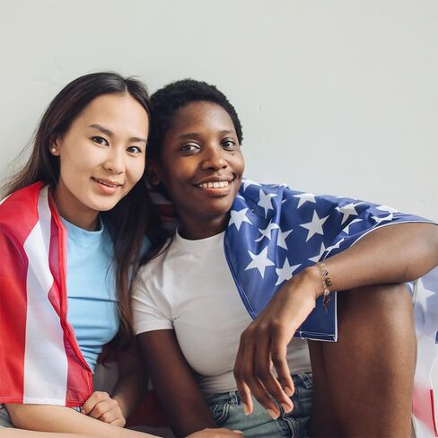 zmnnoppab أساور العلم الأمريكي للنساء فتاة، 4 يوليو الأحمر، الأبيض والأزرق نجمة تمتد أساور قلادة، مجوهرات عيد الاستقلال الوطني in Kuwait