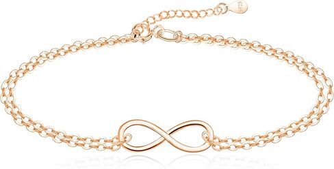 KristLand Women's Infinity Bracelet/Delicate Bracelet for Women 925 Sterling Silver Adjustable Infinity Endless Love Bracelet for Girl Women Birthday Gift in Saudi Arabia