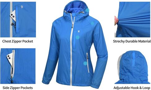 Little Donkey Andy Women's Packable Lightweight Hooded Jacket Windproof Windbreaker with Recycled Insulation in Saudi Arabia
