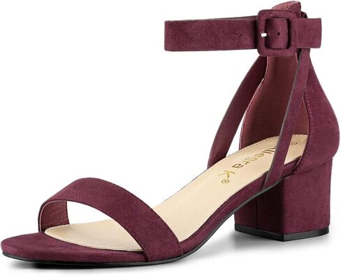 Allegra K Women's Ankle Strap Block Low Heel Sandal in Saudi Arabia