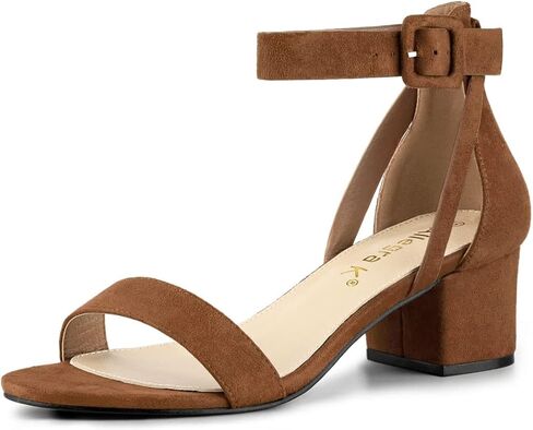 Allegra K Women's Ankle Strap Block Low Heel Sandal in Saudi Arabia