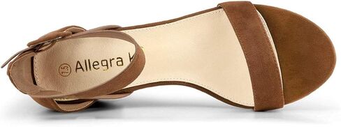 Allegra K Women's Ankle Strap Block Low Heel Sandal in Saudi Arabia