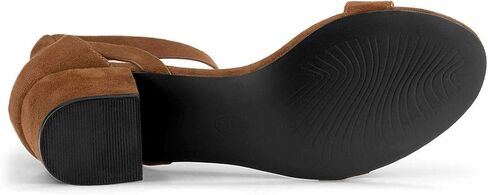 Allegra K Women's Ankle Strap Block Low Heel Sandal in Saudi Arabia