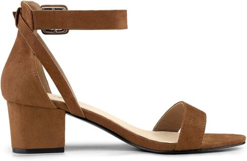 Allegra K Women's Ankle Strap Block Low Heel Sandal in Saudi Arabia