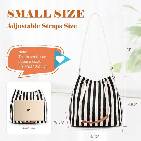Women′s Tote Bag, Canvas Tote Bag for Women, Small Bucket Bag,Canvas Shoulder Bag Crossbody Bag Striped Pattern Beach Bag in Saudi Arabia