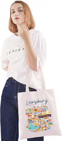 WZMPA Pennsylvania Lewisburg Canvas Tote Bag Lewisburg Journey Gift Lewisburg Ray Bucknell Reusable Bag Lewisburg Trip Gift in Saudi Arabia