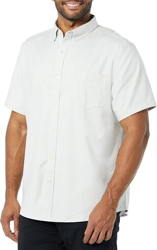Amazon Essentials Men's Regular-Fit Short Sleeve Stretch Oxford Shirt with Pocket in Saudi Arabia