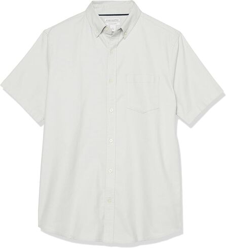 Amazon Essentials Men's Regular-Fit Short Sleeve Stretch Oxford Shirt with Pocket in Saudi Arabia