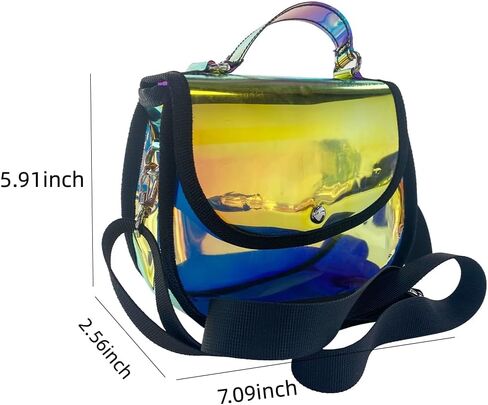 TotePrint Holographic Clear Tote Bag Waterproof PVC Handbags for Work,Shopping,Beach,Stadium,Travel,Swim Venue or Concert in Saudi Arabia