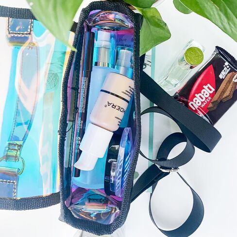 TotePrint Holographic Clear Tote Bag Waterproof PVC Handbags for Work,Shopping,Beach,Stadium,Travel,Swim Venue or Concert in Saudi Arabia