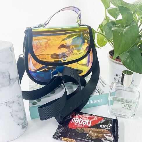 TotePrint Holographic Clear Tote Bag Waterproof PVC Handbags for Work,Shopping,Beach,Stadium,Travel,Swim Venue or Concert in Saudi Arabia