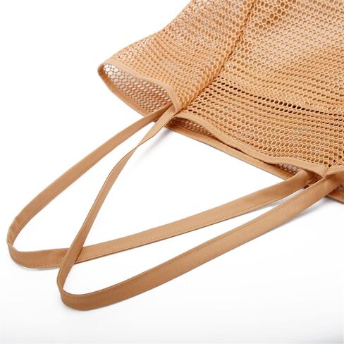 حقيبة الشاطئ TOPASION حقيبة شبكية خفيفة الوزن قابلة للطي على الشاطئ مع جيب بسحاب للنساء لقضاء العطلات على الشاطئ ورحلة حمام السباحة in Kuwait