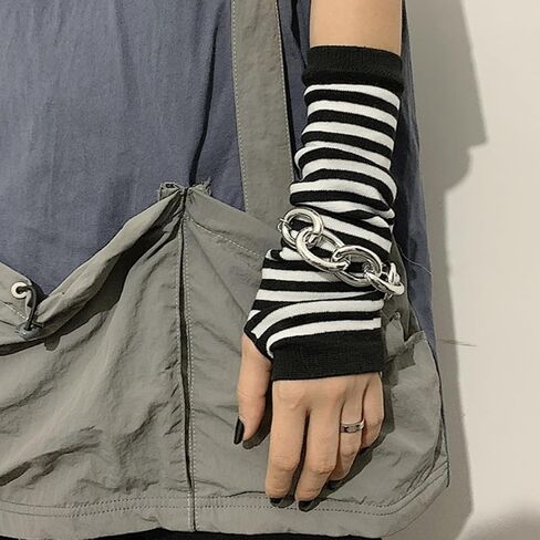 VTTDB Arm covers cute women kawaii japanese harajuku Goth Half Finger Knitted Arm Warmer Y2K Gloves Arm Sleeve for girl in Saudi Arabia
