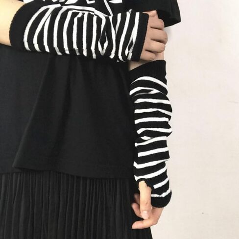 VTTDB Arm covers cute women kawaii japanese harajuku Goth Half Finger Knitted Arm Warmer Y2K Gloves Arm Sleeve for girl in Saudi Arabia