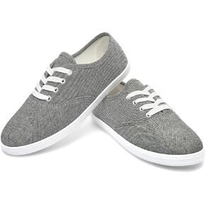 AISFAES أحذية رياضية نسائية من القماش أحذية مشي لطيفة أحذية قماشية كلاسيكية مريحة برباط أحذية تنس خفيفة الوزن من القماش in Kuwait