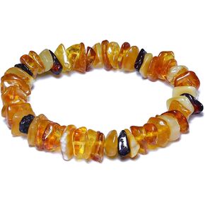MERPOCCLI Real Baltic Amber Bracelet for Aldults (Women/Men), Handmade in Poland Natural Jewelry, Healing Stretch Bracelet in Saudi Arabia