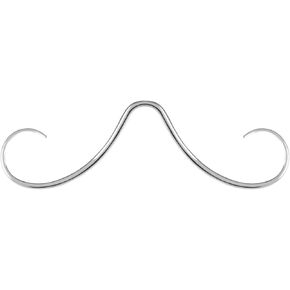 AccGin 14G 16G Mustache Septum Ring 316L Surgical Steel Septum Mustache Nose Ring Piercing Jewelry Septum Piercing Hanger Black Gold Silver
