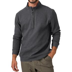 بلوفر رجالي من Karlywindow بسحاب ربع سنوي، رقبة وهمية، سترات كاجوال بأكمام طويلة للاستخدام الخارجي مع جيب بسحاب in Kuwait