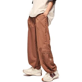 KGYA Men's Baggy Loose Fit Cargo Pants Oversized Drawstring Elastic Waistband Adjustable Cuffs Lightweight Streetwear in Kuwait