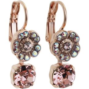 أقراط Mariana Rose Goldtone Floral Floret Drop الصغيرة الكريستالية، Flamingo" Rose Pink AB 1211 319mr in Kuwait