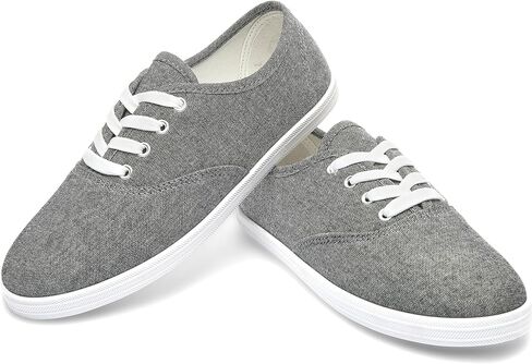 AISFAES أحذية رياضية نسائية من القماش أحذية مشي لطيفة أحذية قماشية كلاسيكية مريحة برباط أحذية تنس خفيفة الوزن من القماش in Kuwait