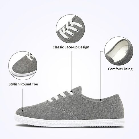 AISFAES أحذية رياضية نسائية من القماش أحذية مشي لطيفة أحذية قماشية كلاسيكية مريحة برباط أحذية تنس خفيفة الوزن من القماش in Kuwait