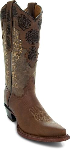 Soto Boots Womens Autumn Gold Embroidered Cowgirl Boots M4003 in Saudi Arabia