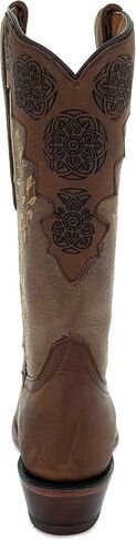Soto Boots Womens Autumn Gold Embroidered Cowgirl Boots M4003 in Saudi Arabia