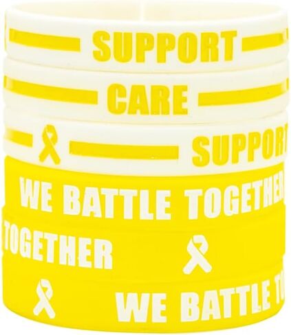 BRANDWINLITE Silicone Cancer & Cause Awareness Bracelets with Saying We Battle Together, Ribbon Icon with Saying Care and Support,Gift for Patients, Survivors, Family and Friends in Saudi Arabia