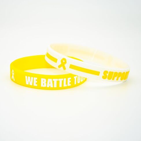 BRANDWINLITE Silicone Cancer & Cause Awareness Bracelets with Saying We Battle Together, Ribbon Icon with Saying Care and Support,Gift for Patients, Survivors, Family and Friends in Saudi Arabia