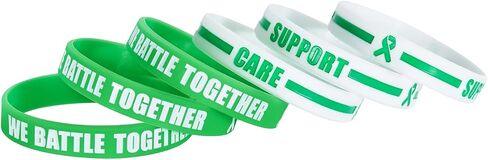 BRANDWINLITE Silicone Cancer & Cause Awareness Bracelets with Saying We Battle Together, Ribbon Icon with Saying Care and Support,Gift for Patients, Survivors, Family and Friends in Saudi Arabia