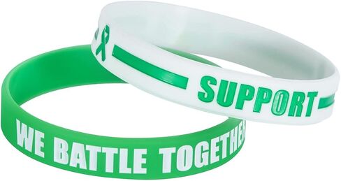 BRANDWINLITE Silicone Cancer & Cause Awareness Bracelets with Saying We Battle Together, Ribbon Icon with Saying Care and Support,Gift for Patients, Survivors, Family and Friends in Saudi Arabia