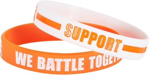 BRANDWINLITE Silicone Cancer & Cause Awareness Bracelets with Saying We Battle Together, Ribbon Icon with Saying Care and Support,Gift for Patients, Survivors, Family and Friends in Saudi Arabia