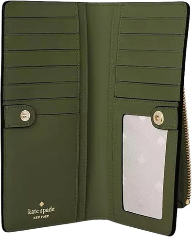 Kate Spade New York Dana Large Slim Bifold Wallet (Enchanted Green) in Saudi Arabia
