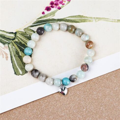 Get Well Soon Gifts Natural Stone Healing Relaxation Bracelets inspirational gifts for Women Men Teen Girls,8mm Chakra Crystal Amethyst Anti-Anxiety Crystal Stone Yoga Beads, Stress Relief Stretch Bracelets in Saudi Arabia