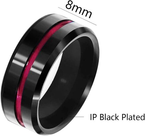 خواتم زوجين مطابقة خواتم لها خاتم أحمر تشيكوسلوفاكيا المرأة خاتم الزفاف التيتانيوم in Kuwait