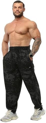 بنطال رياضي فضفاض للرجال مع جيوب، بنطال رياضي فضفاض للتمارين الرياضية في الفصول الأربعة in Kuwait