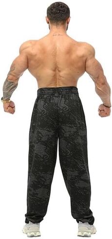 بنطال رياضي فضفاض للرجال مع جيوب، بنطال رياضي فضفاض للتمارين الرياضية في الفصول الأربعة in Kuwait