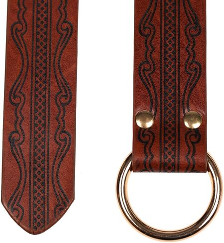 YIZITLAA Medieval Viking Belts Embossed PU Leather O Ring Renaissance Belt Reenactment Accessory in Saudi Arabia
