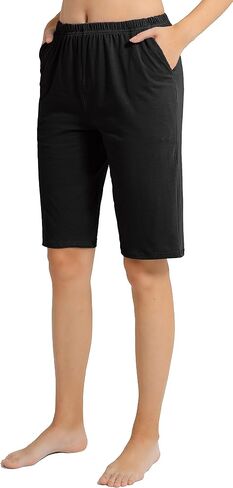 Chamllymers Womens Pajama Bottoms Soft Cotton Shorts with Pockets in Saudi Arabia