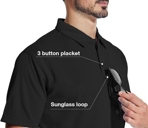5 Pack Pocket Polo Shirts for Men Cool Dri Short Sleeve Athletic Performance Work Shirts Casual in Saudi Arabia