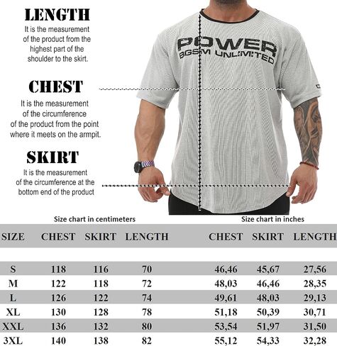Men's Oversize Gym Fitness and Bodybuilding T-Shirt, Cotton O-Neck Lifestyle Top in Saudi Arabia