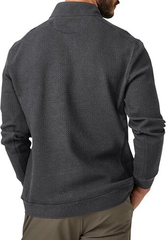 بلوفر رجالي من Karlywindow بسحاب ربع سنوي، رقبة وهمية، سترات كاجوال بأكمام طويلة للاستخدام الخارجي مع جيب بسحاب in Kuwait