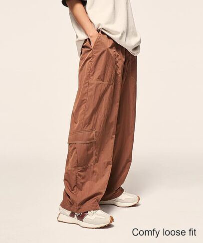KGYA Men's Baggy Loose Fit Cargo Pants Oversized Drawstring Elastic Waistband Adjustable Cuffs Lightweight Streetwear in Kuwait