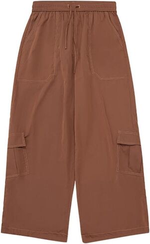 KGYA Men's Baggy Loose Fit Cargo Pants Oversized Drawstring Elastic Waistband Adjustable Cuffs Lightweight Streetwear in Kuwait