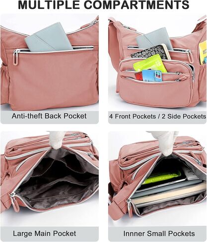 حقيبة يد كاجوال للنساء من COMELY Crossbody - حقيبة سفر خفيفة الوزن ومقاومة للماء ومتعددة الوظائف من النايلون in Kuwait