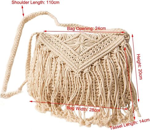 حقائب كتف منسوجة يدويًا من HALLWAYEE، وحقائب يد من الحبال القطنية المضفرة، وحقائب شاطئ من القش، وحقيبة يد Hobo Summer شرابات in Kuwait