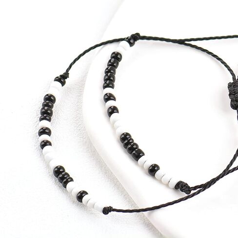 Beusoulover أفضل صديق أساور للأزواج، أساور مطابقة لرمز مورس لها/لها، الصداقة، هدايا الأخت للزوجين BFF in Kuwait